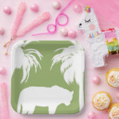 グリーンジャングル ペーパープレート (パーティー)