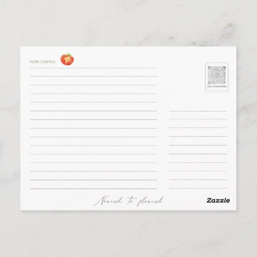 グリーンジュースレシピはがき ポストカード (裏面)