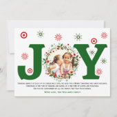 グリーンジョイとクリスマスの花輪の写真 シーズンカード (正面)