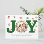 グリーンジョイとクリスマスの花輪の写真 シーズンカード (スタンド正面)