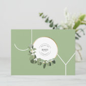 グリーンジョイ企業のロゴクリスマス シーズンカード (スタンド正面)