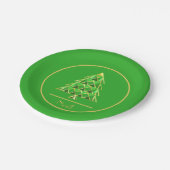 グリーンジョユックスノエル紙プレート ペーパープレート (アングル)