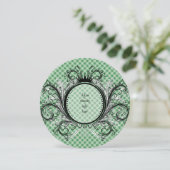 グリーンジンガストライプのム招待状 招待状 (スタンド正面)