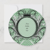 グリーンジンガストライプのム招待状 招待状 (裏面)