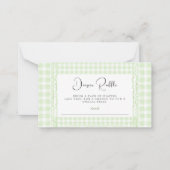 グリーンジンガムおむつラッフル ノートカード (正面)