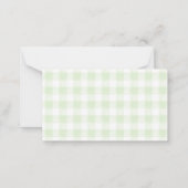 グリーンジンガムおむつラッフル ノートカード (裏面)