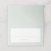 グリーンジンガムかわいいシンプル男の子の赤ちゃんシャワー プレイスカード (外部開封)