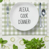 グリーンジンガムのアレクサコマンド キッチンタオル (折り畳み)