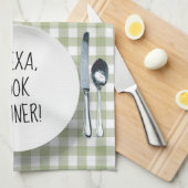 グリーンジンガムのアレクサコマンド キッチンタオル (四つ折り)