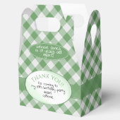 グリーンジンガムのチェックのパターン フェイバーボックス (オープン)