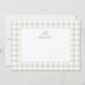 グリーンジンガムゴルフベビーシャワーサンキューカード サンキューカード (正面)