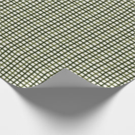 グリーンジンガムモダンクリスマスラップ ラッピングペーパー