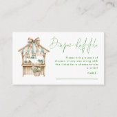 グリーンジンガム市場おむつラッフルベビーシャワー エンクロージャーカード (正面)