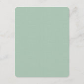 グリーンジンガム弓タイかわいい赤ちゃんシャワー アドバイスカード (裏面)