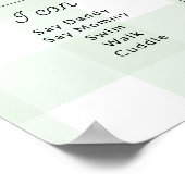 グリーンジンガム第1誕生日マイルストーンのタイムライン ポスター (角)