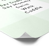 グリーンジンガム第1誕生日マイルストーンのタイムライン ポスター (角)