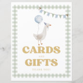 グリーンジンガム間抜けワンガースカードとギフトサイン (正面)