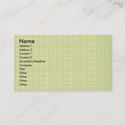 グリーンジンガム 名刺 (正面)