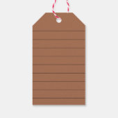 グリーンジンジャーブレッドスノーフレークギフトラベル ギフトタグ (裏面)