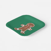 グリーンジンジャーブレッドボーイ紙プレート ペーパープレート (傾斜あり)