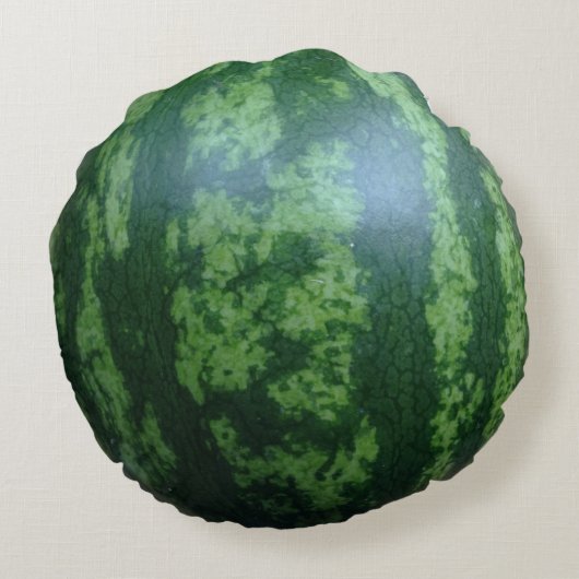 グリーンスイカ果実又は野菜円枕 ラウンドクッション (裏面)