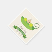 グリーンスイートピーベビーシャワー スタンダードカクテルナプキン (角)