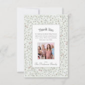 グリーンスウィートキャンディ秋ベビーシャワーサンキューカード サンキューカード (正面)