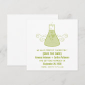 グリーンスウィートケミストリー保存ザ日付招待状 招待状 (正面/裏面)