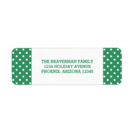グリーンスウィート水玉模様ホリデー住所 シール