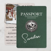 グリーンスウェーデンPassport日付の保存 セーブザデート (正面/裏面)