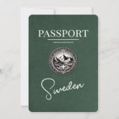 グリーンスウェーデンPassport日付の保存 セーブザデート (正面)