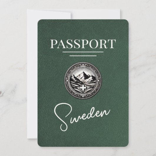 グリーンスウェーデンPassport日付の保存 セーブザデート (正面)