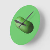 グリーンスカッシュ（冬瓜） ラウンド壁時計 (傾斜)