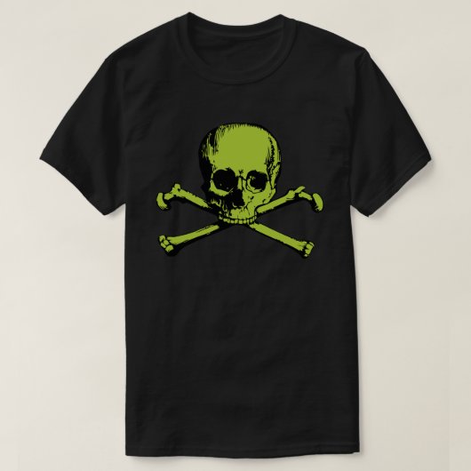 グリーンスカルとクロスボーン Tシャツ (デザイン正面)