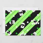 グリーンスカルとハートの誕生日パーティー 招待状 (裏面)