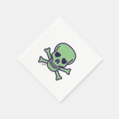 グリーンスカルカクテル紙ナプキン スタンダードカクテルナプキン (角)