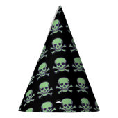 グリーンスカルブラックパーティー帽子 パーティーハット (左)
