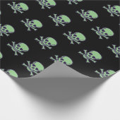 グリーンスカルブラックマットラッピング紙 ラッピングペーパー (角)