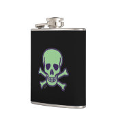 グリーンスカルブラック包まれたフラスコ フラスク (左)