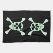 グリーンスカル及びクロスボーンキッチンタオル キッチンタオル (横)