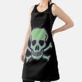 グリーンスカル女性シェフエプロン エプロン (インサイチュ)