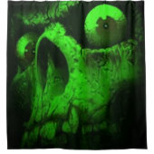 グリーンスカル シャワーカーテン (正面)