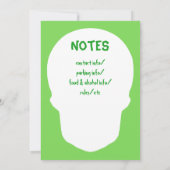 グリーンスカル ミニマル 招待状 (裏面)