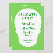 グリーンスカル ミニマル 招待状 (正面/裏面)