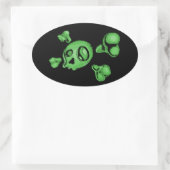 グリーンスカル 楕円形シール (バッグ)