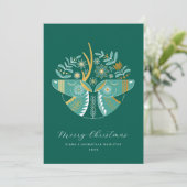 グリーンスカンジトナディアペアクリスマス シーズンカード (スタンド正面)