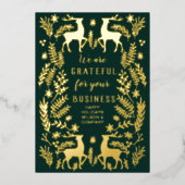 グリーンスカンジナビア北欧トナカイ事業 箔シーズンカード (正面)