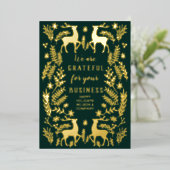 グリーンスカンジナビア北欧トナカイ事業 箔シーズンカード (立ち正面)