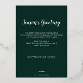 グリーンスカンジナビア北欧トナカイ事業 箔シーズンカード (裏面)