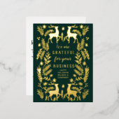 グリーンスカンジナビア北欧トナカイ事業 箔シーズンポストカード (正面/裏面)